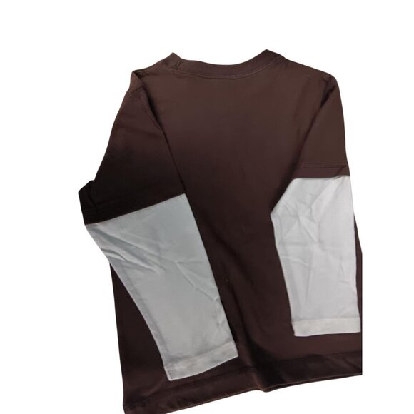 NWT Gymboree Kids Dinosaur Long Sleeve Brown T-Shirt White Sleeve Cotton Size 4 - Picture 3 of 5